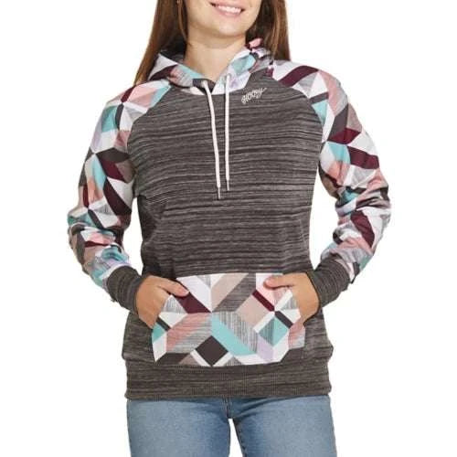 SUDADERA HOOEY MUJER SUMMIT TEÑIDO ESPACIAL MARRÓN HH1198R