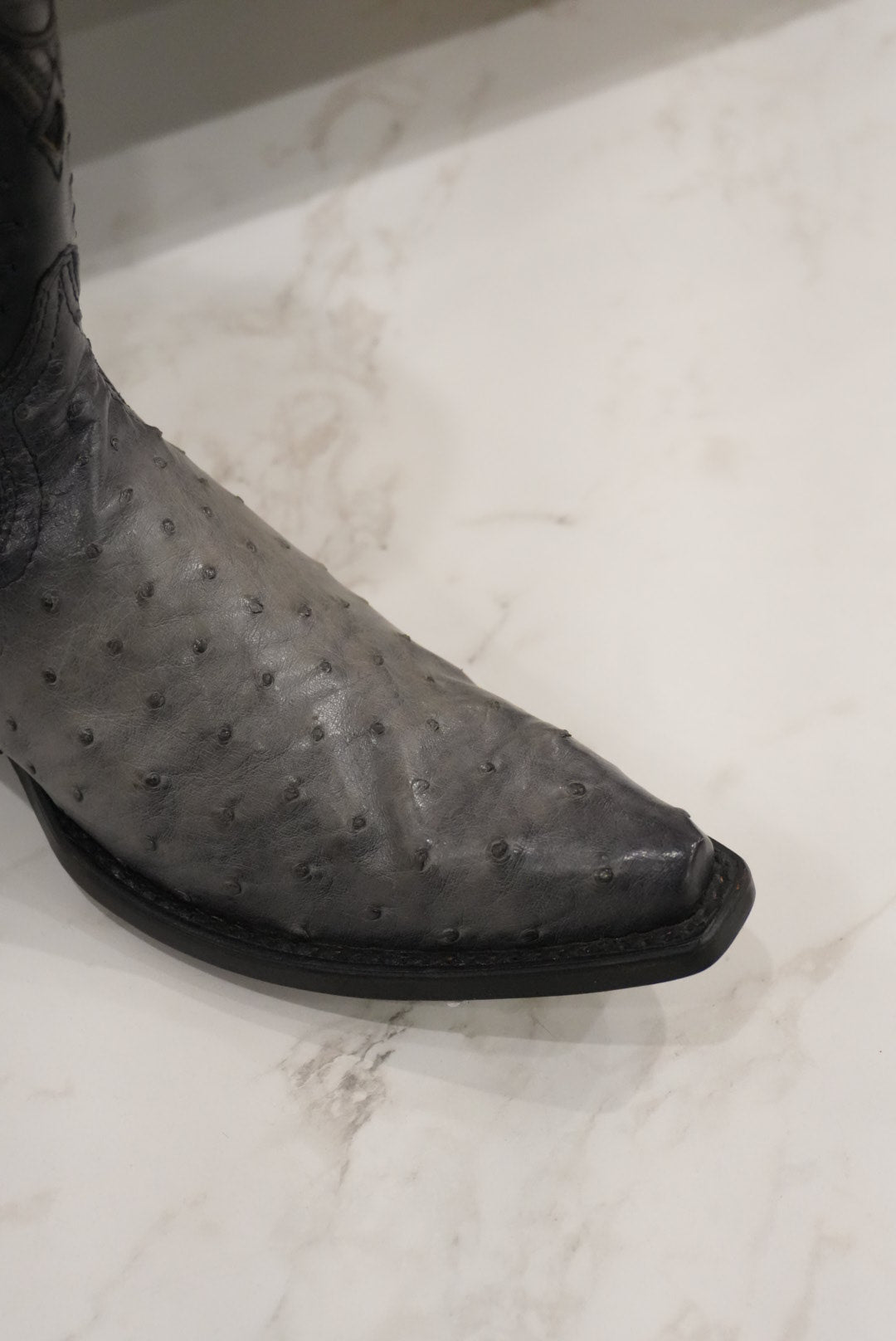 CUADRA BOOT AVESTRUZ GREY LASER SNIP TOE