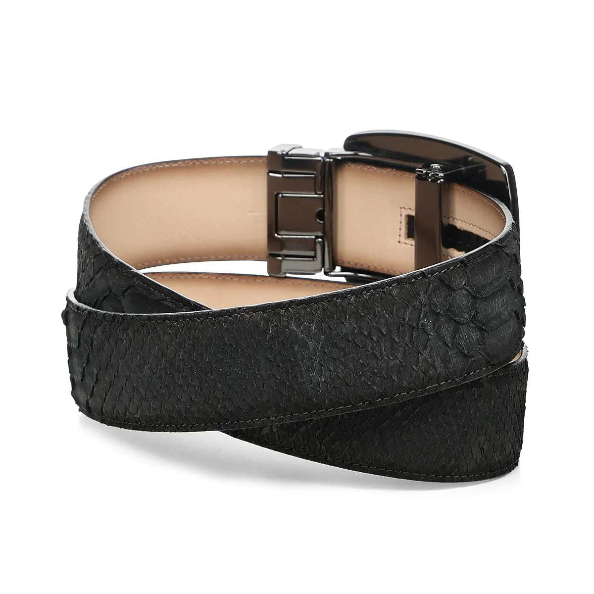 CUADRA BELT PYTHON NUBUCK NEGRO BC483 Laherradurawwnc.com