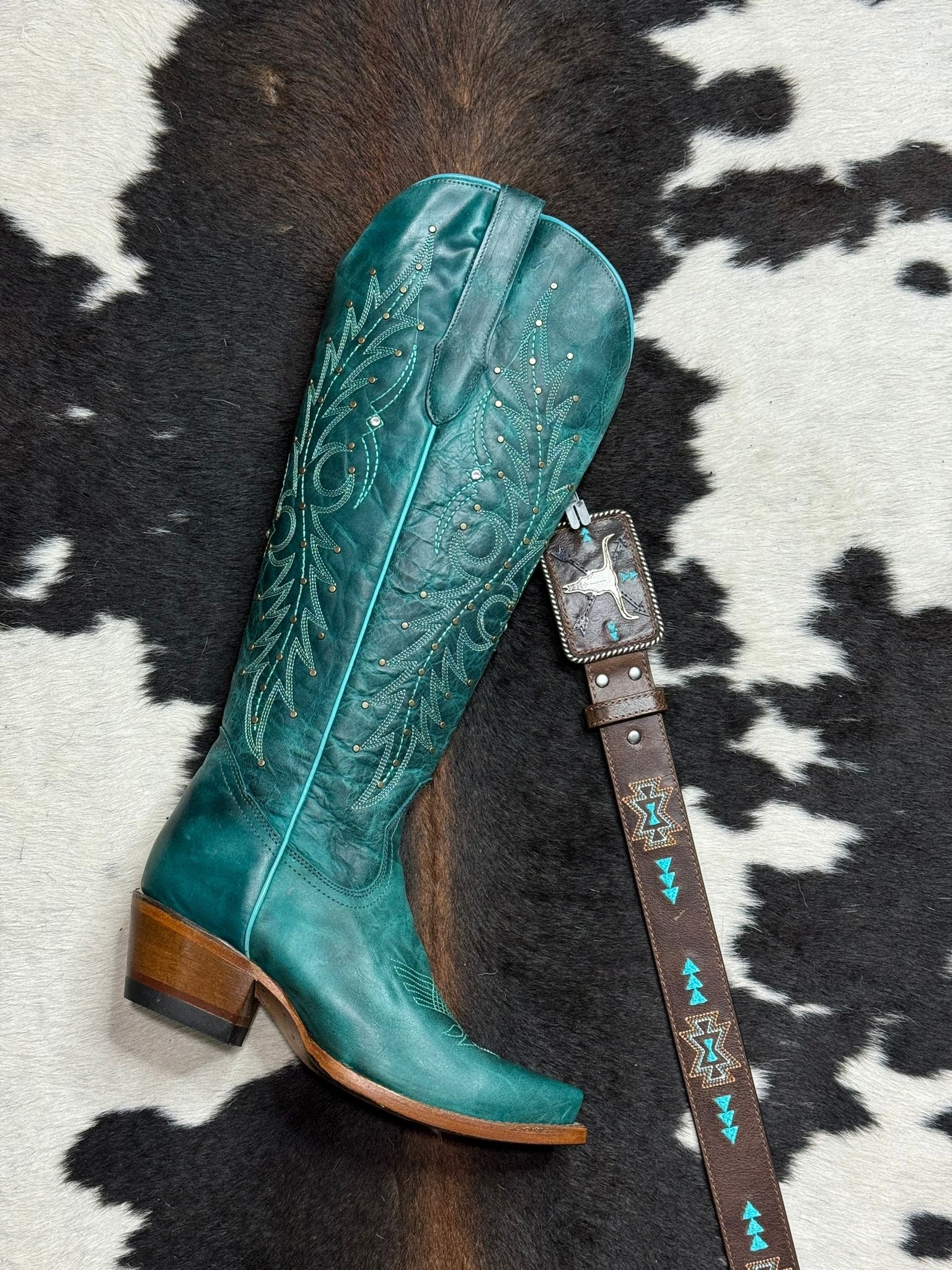 ROCK’EM OLDEN TURQUOISE TALL BOOT