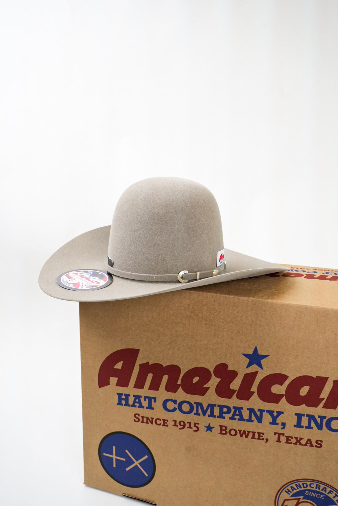 AMERICAN FELT HAT 40X OPEN CROWN NATURAL