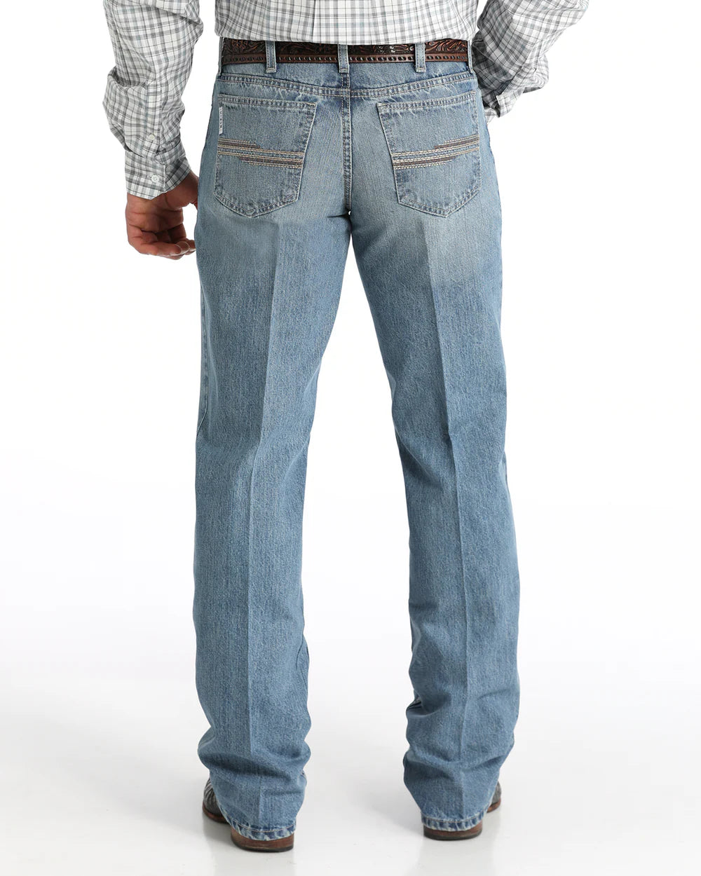 CINCH JEAN WHITE LABEL LIGHT STONE INDIGO MID RISE RELAXED STRAIGHT LEG  - MB92834064
