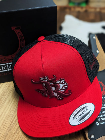 TEXAS RANCH CAP RED BURGUNDY LOGO