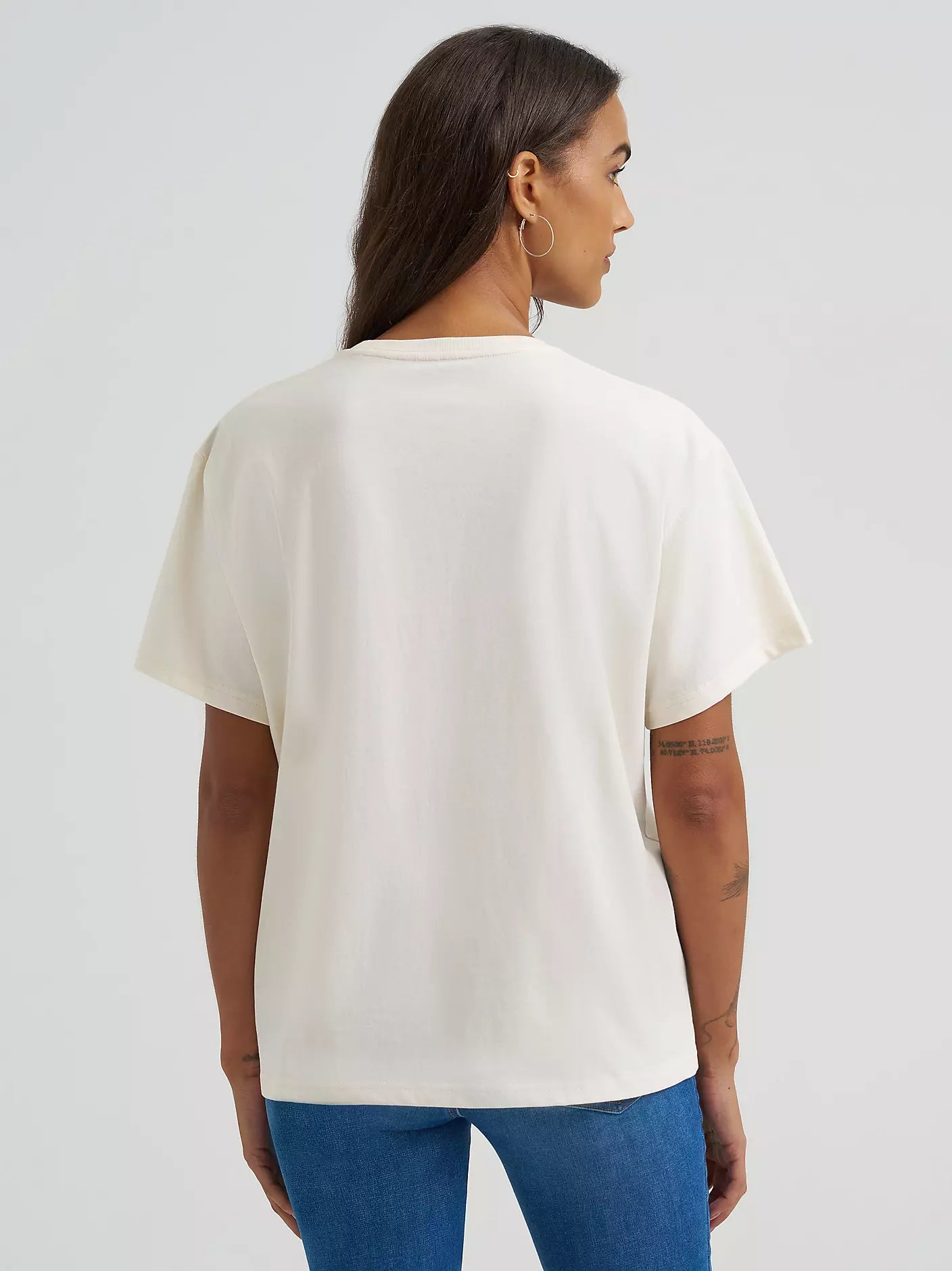 WRANGLER WOMENS GIRLFRIEND GRAPHIC “LONG LIVE COWBOYS” BEIGE - 112375874