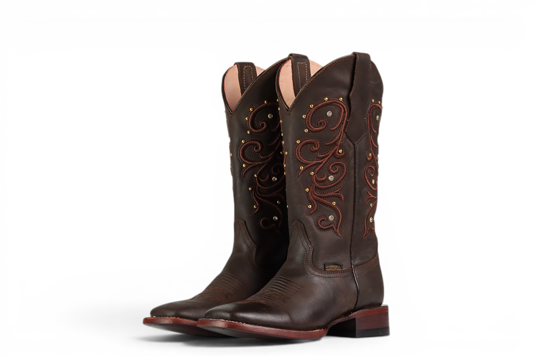 LA HERRADURA WOMEN BOOTS EMILY CRAZY CAFE FULL SQ TOE