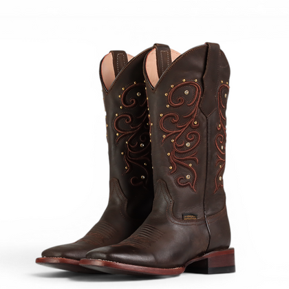 LA HERRADURA WOMEN BOOTS EMILY CRAZY CAFE FULL SQ TOE
