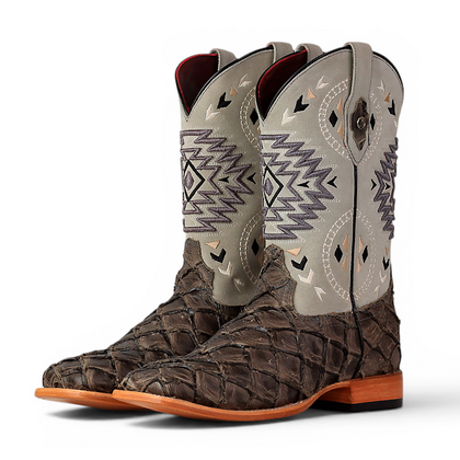 LA HERRADURA LH005 MEN’S BOOTS EXOTIC RANCHERA FISH MOREL SHINE SQ TOEE
