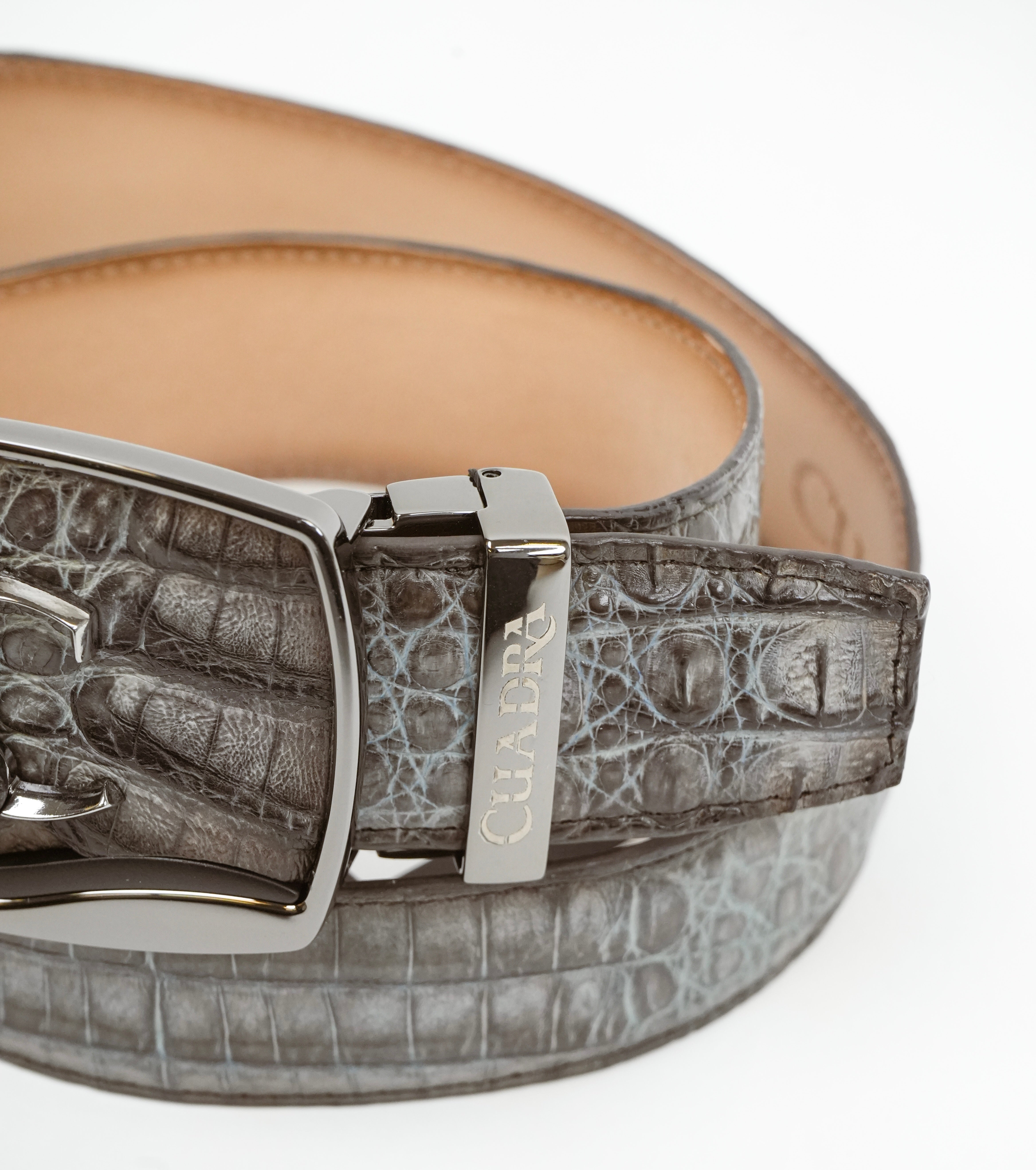 CUADRA GREY CAIMAN BELT FUSCUS STRAUSS GRIS -BC481