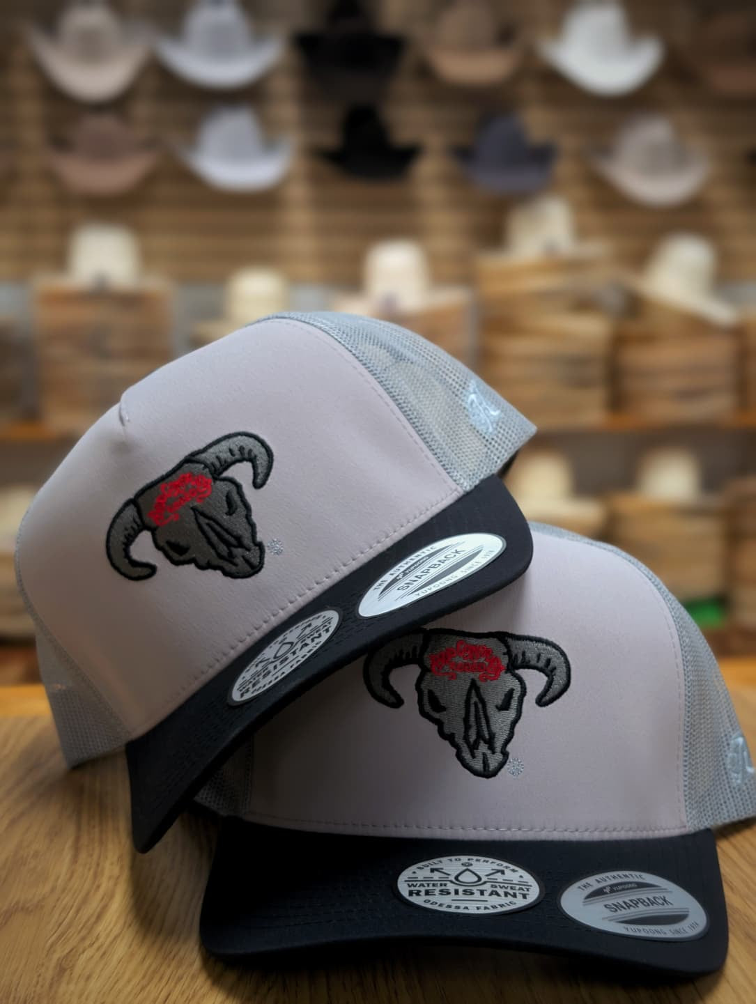 HOOEY STYLE GREY 5-PANEL TRUCKER