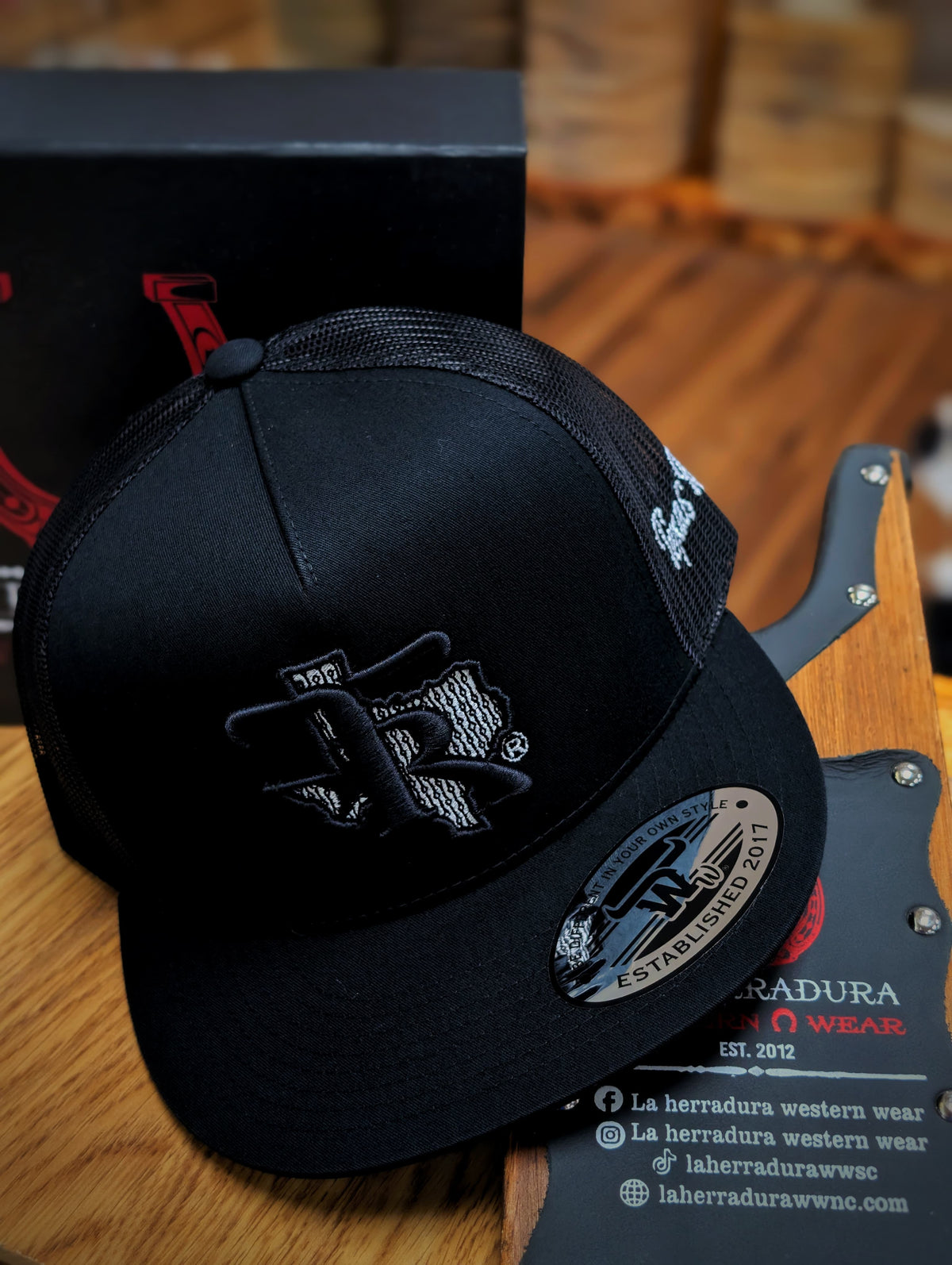 TEXAS RANCH CAP BLACK WHITE/BLACK LOGO