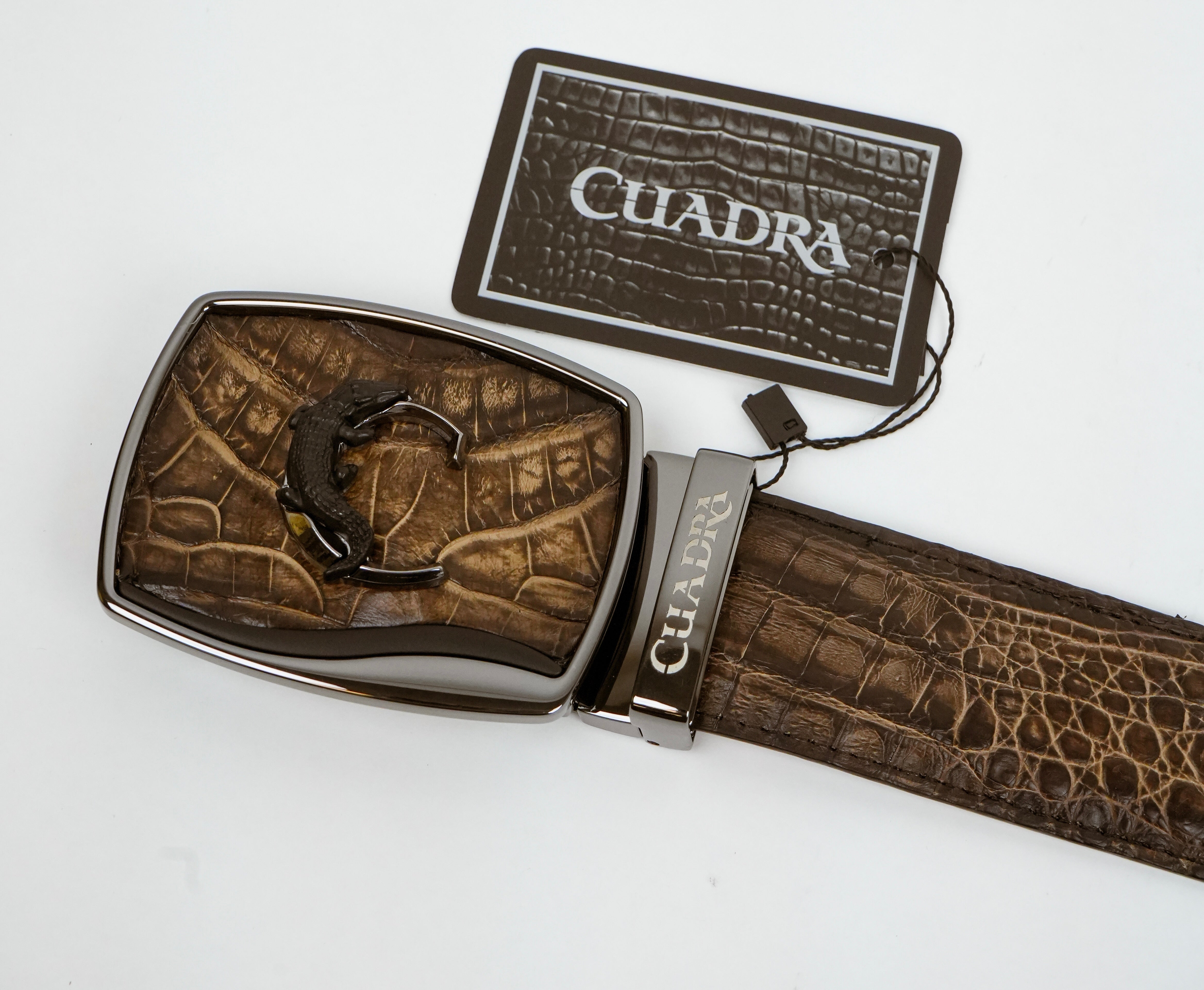 CUADRA BROWN CAIMAN BELT FUSCUS STRAUSS CAFÉ -BC480