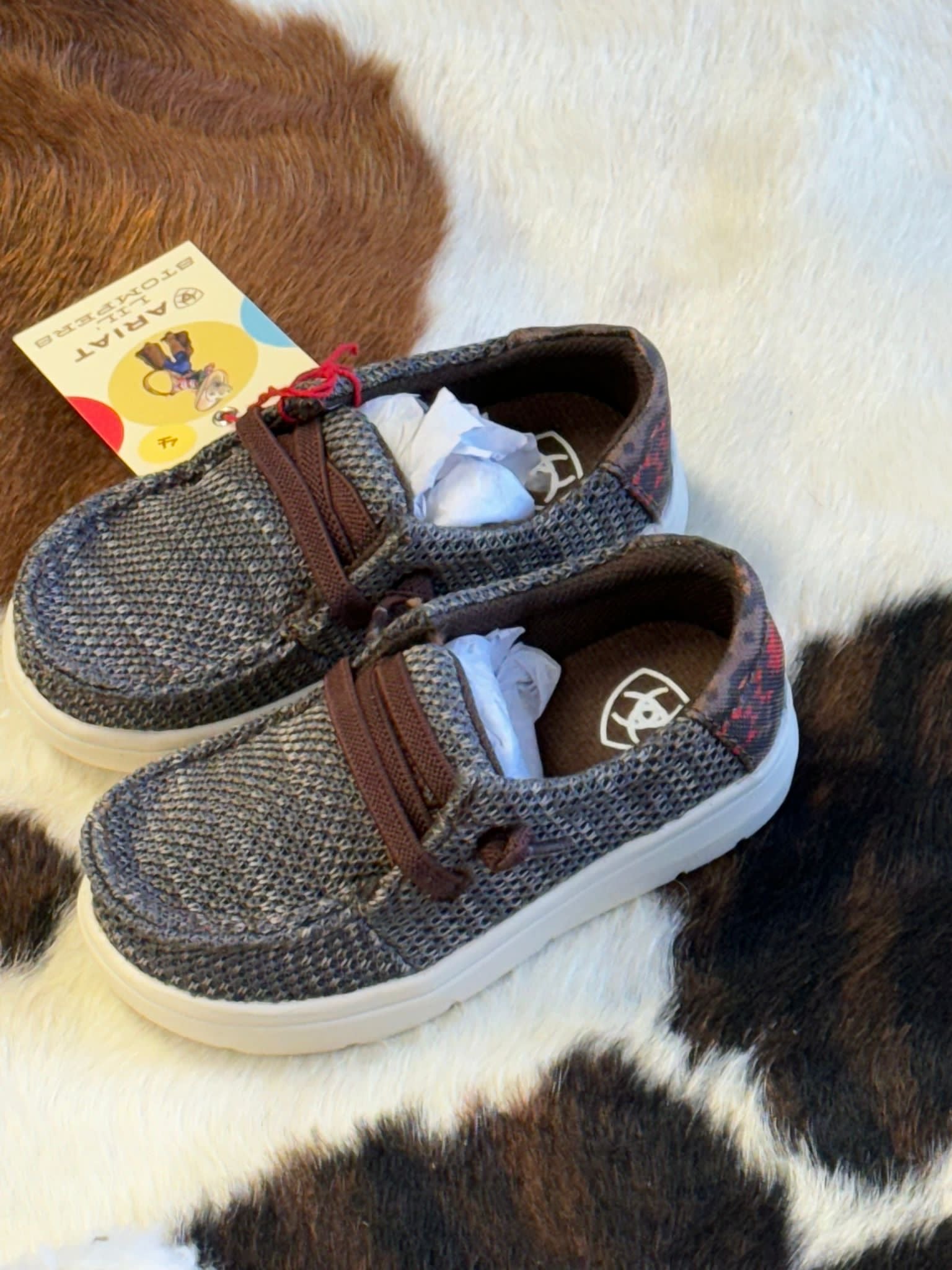 ARIAT BABY BROWN AZTEC SHOES