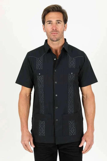 CAMISA PLATINI DE HOMBRE MANGA CORTA NEGRA GUS9339