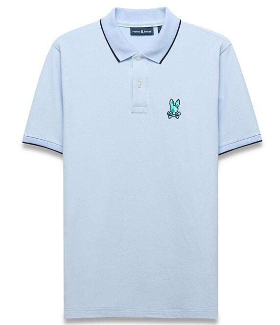 PSYCHO BUNNY ETHAN LIGHT BLUE POLO - MT0100204 Laherradurawwnc.com