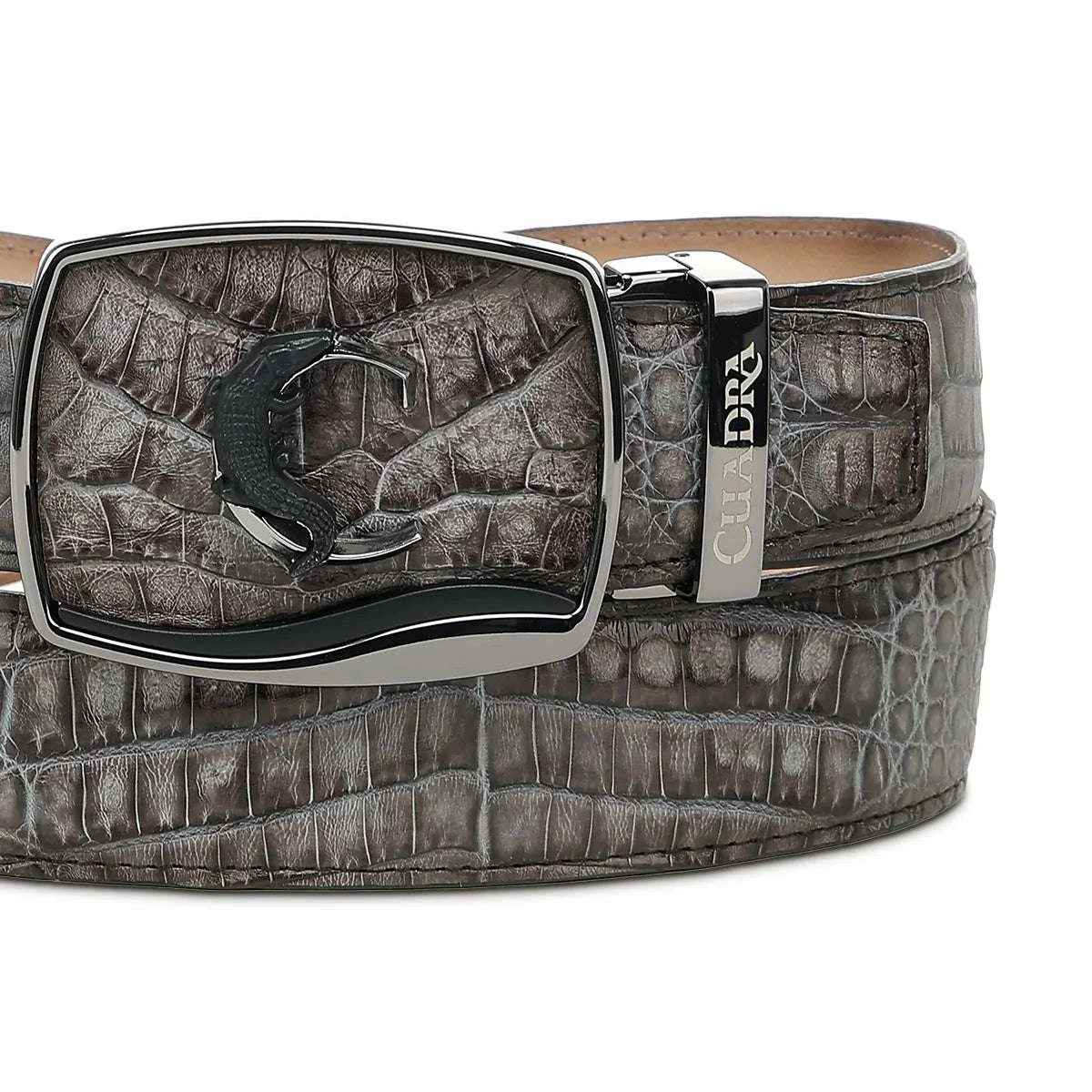 CUADRA GREY CAIMAN BELT FUSCUS STRAUSS GRIS -BC481 Laherradurawwnc.com