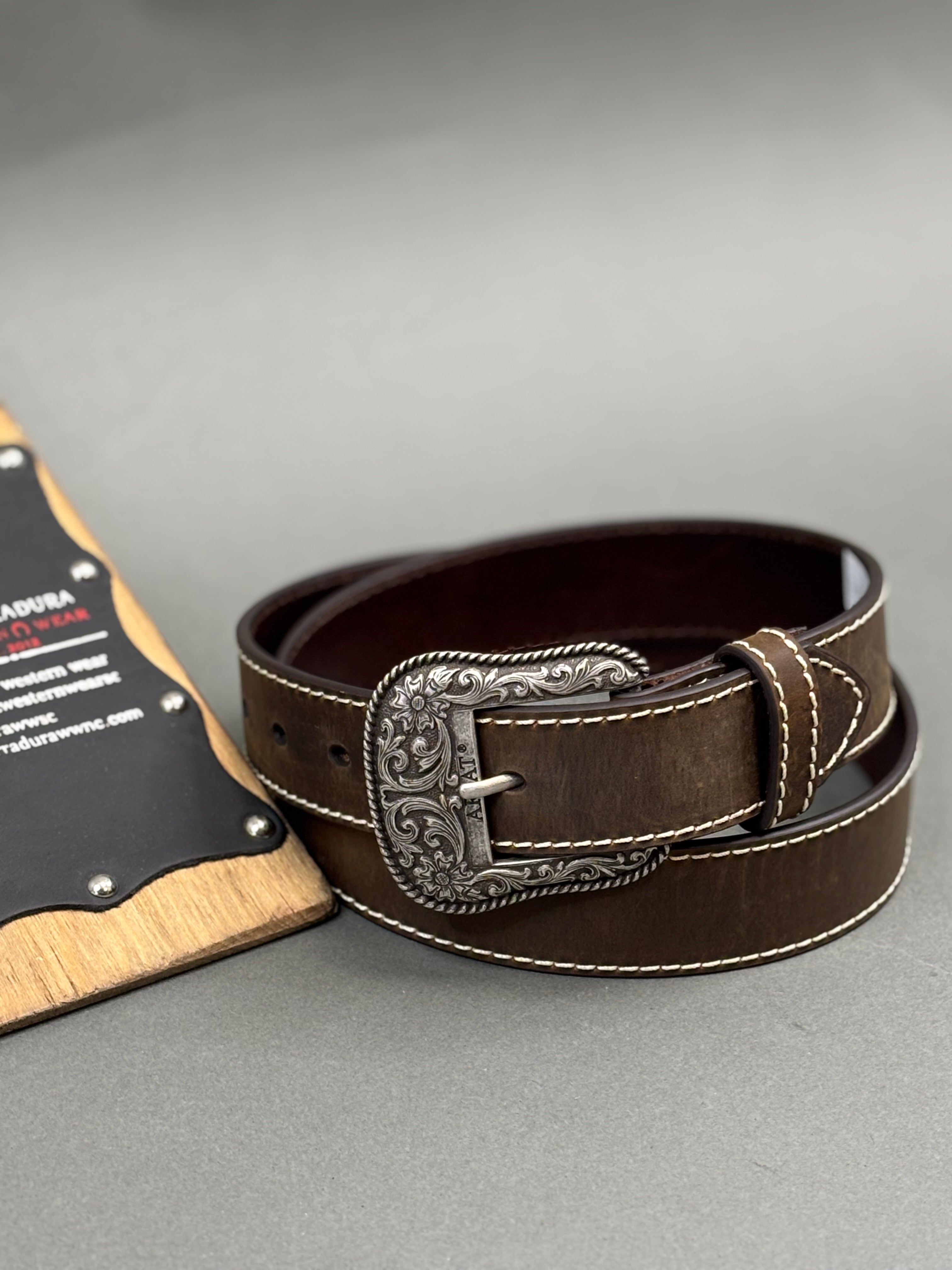 Ariat Ladies Brown Belt With Removable buckle