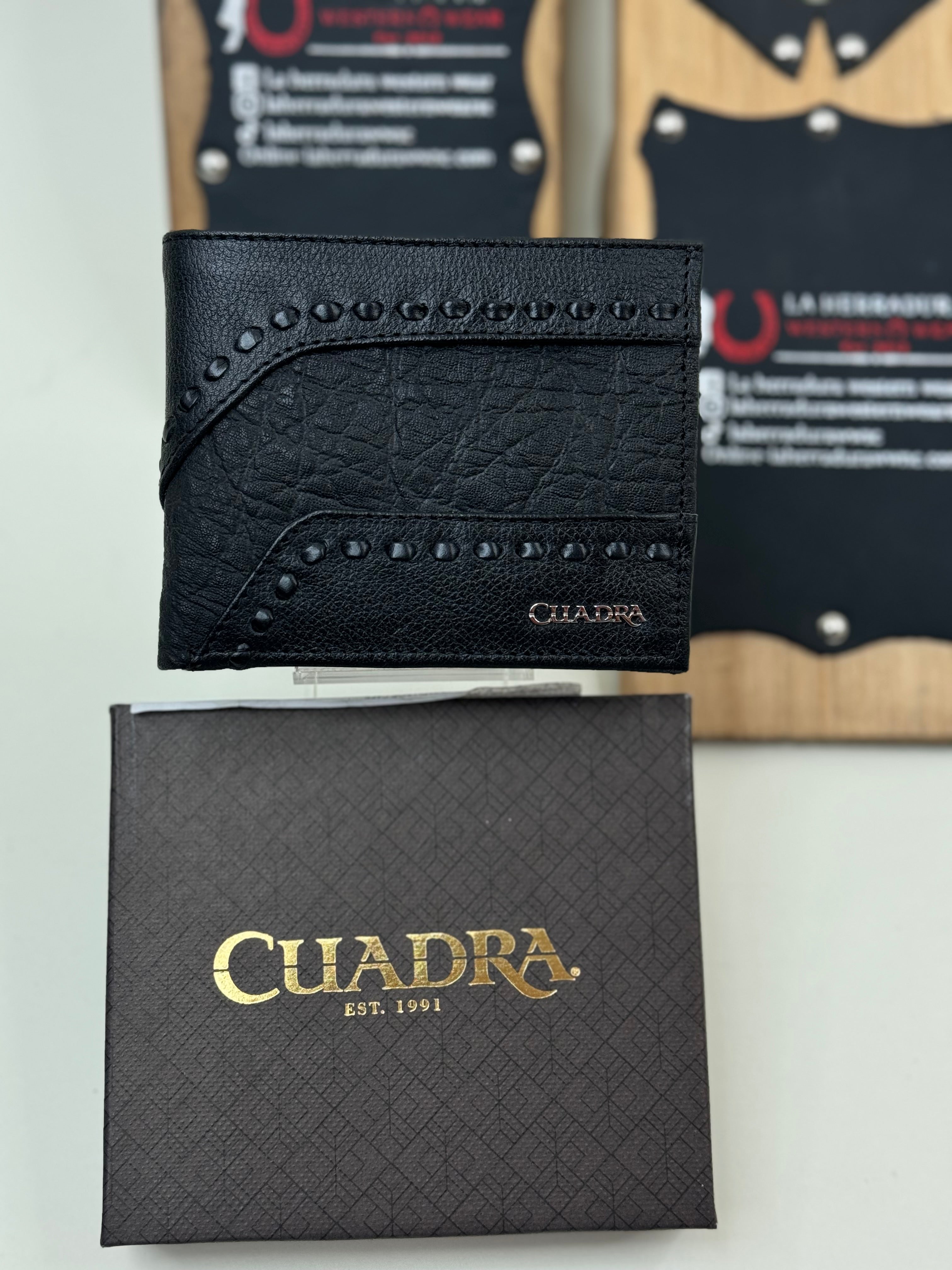 CUADRA EXOTIC ELEFANTE BLACK WALLET