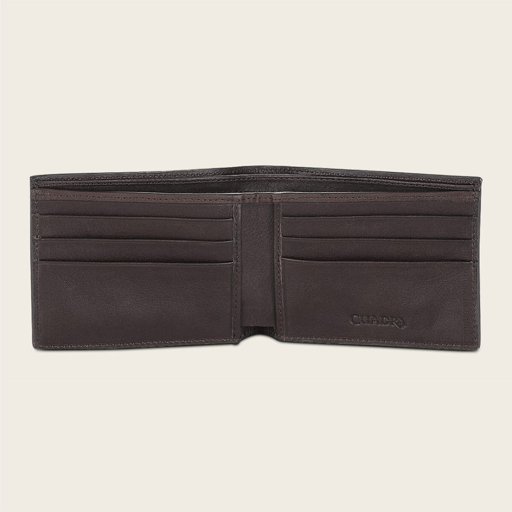 CUADRA MENS WALLET ALLIGATOR STUDS MOKA DU713