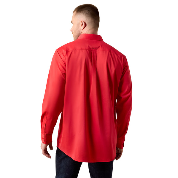ARIAT MENS SHIRT SCARLET RED CLASSIC  FIT 10072736
