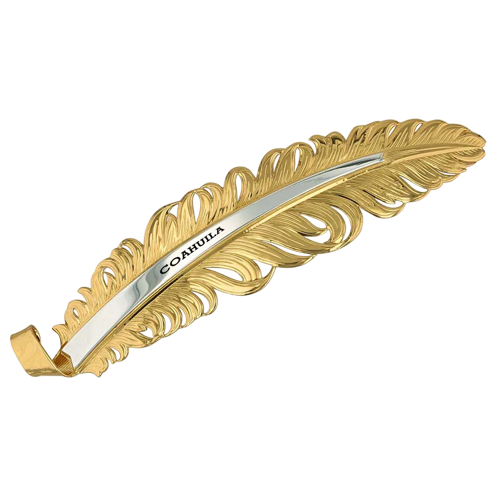 MONTANA HAT FEATHER PLATEADO CON DORADO SIN LETRAS 