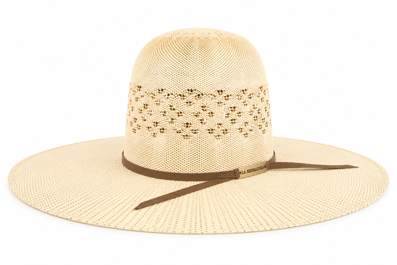 HERRADURA STRAW HAT 50x BANGORA COPA TREBOL OPEN CROWN