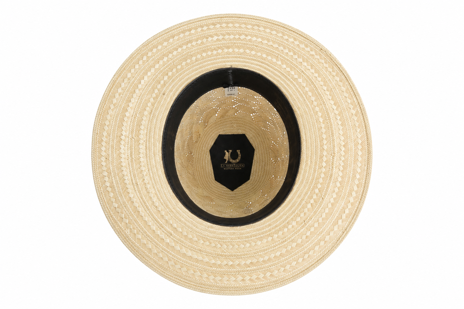 HERRADURA STRAW HAT 300X PANAL BICOLOR COPA ALTA OPEN CROWN