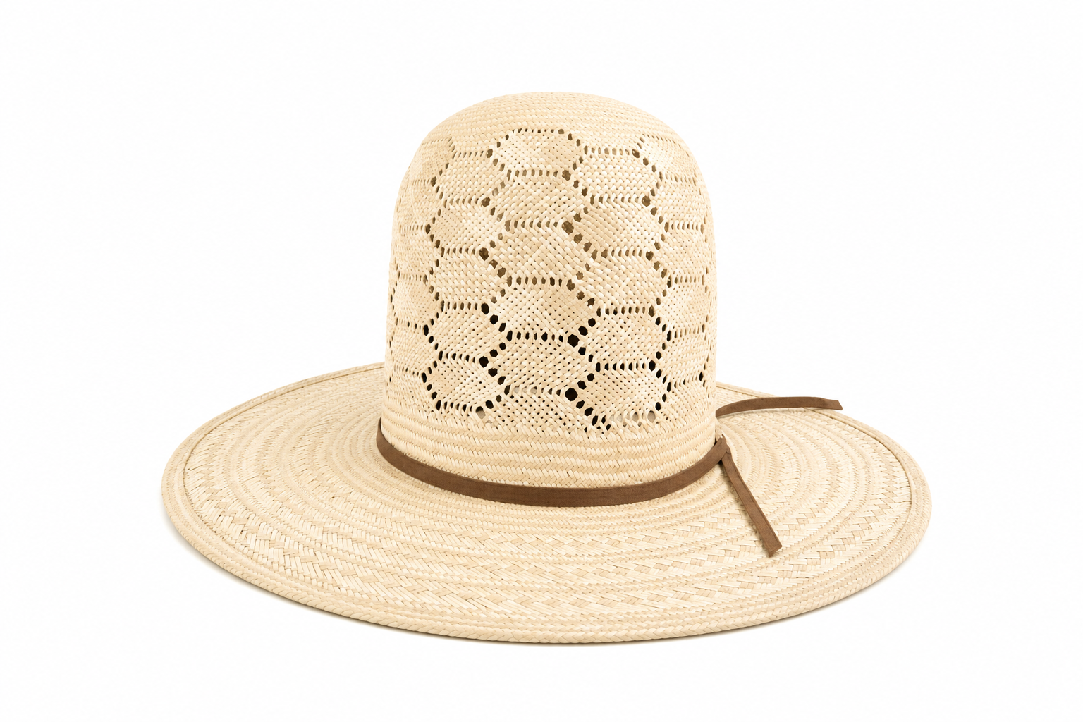 HERRADURA STRAW HAT 300X PANAL BICOLOR COPA ALTA OPEN CROWN