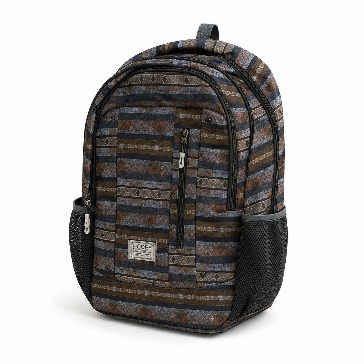 MOCHILA HOOEY ROCKSTAR RAYAS GRIS/MARRÓN CLARO - BP052GYTN