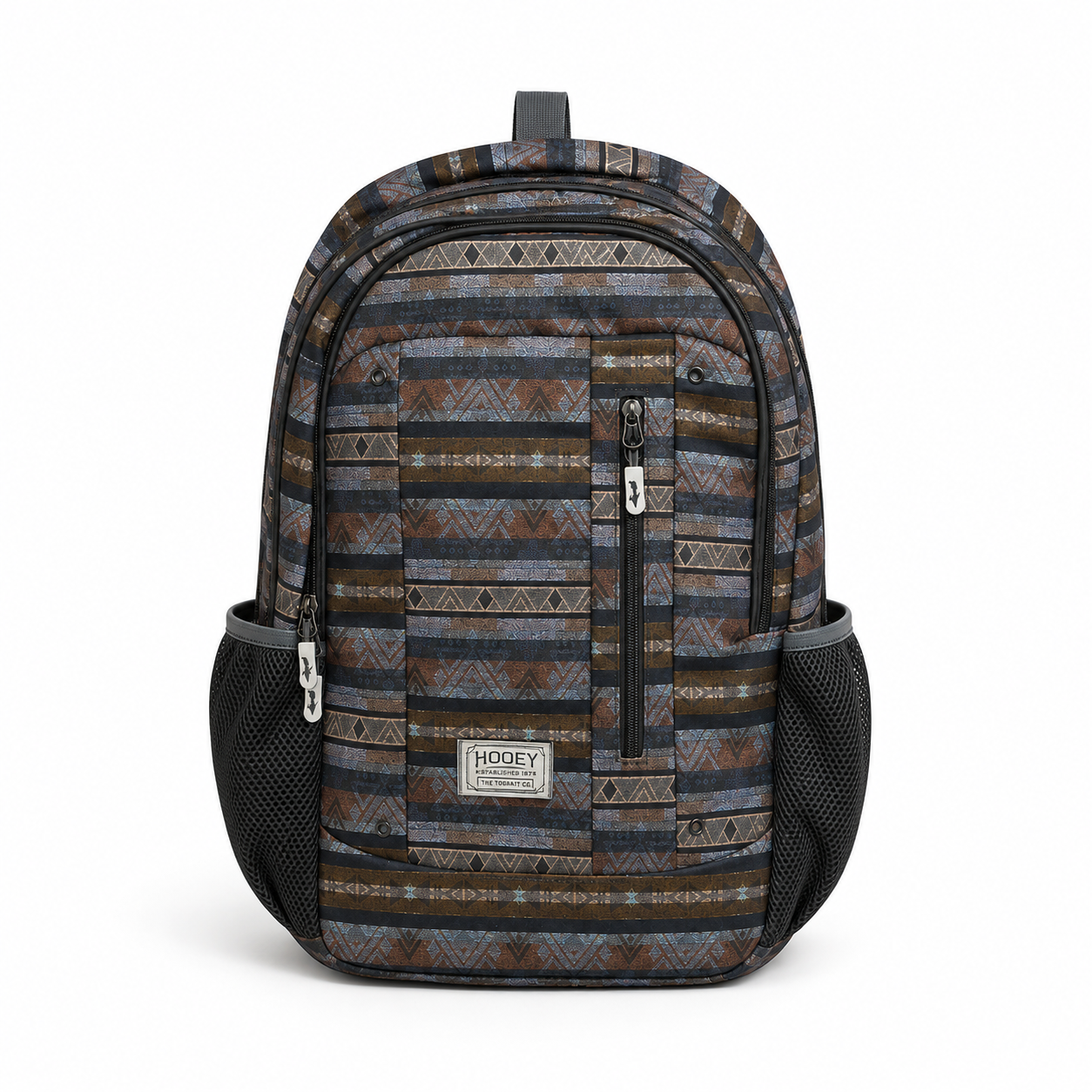 MOCHILA HOOEY ROCKSTAR RAYAS GRIS/MARRÓN CLARO - BP052GYTN