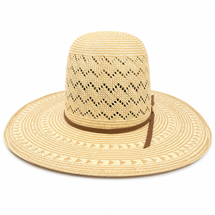 HERRADURA STRAW HAT 300X ZIGZAG BICOLOR OPEN CROWN