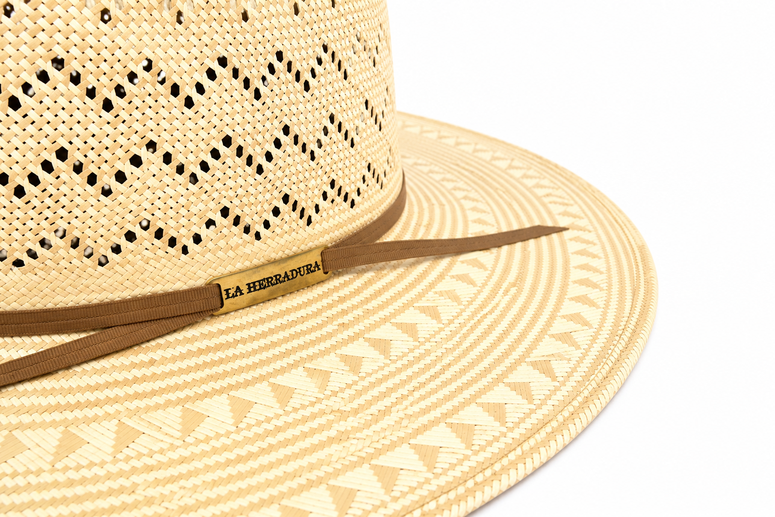 HERRADURA STRAW HAT 300X ZIGZAG BICOLOR OPEN CROWN