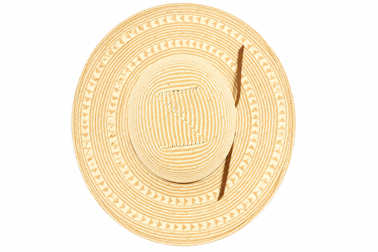 HERRADURA STRAW HAT 300X ZIGZAG BICOLOR OPEN CROWN