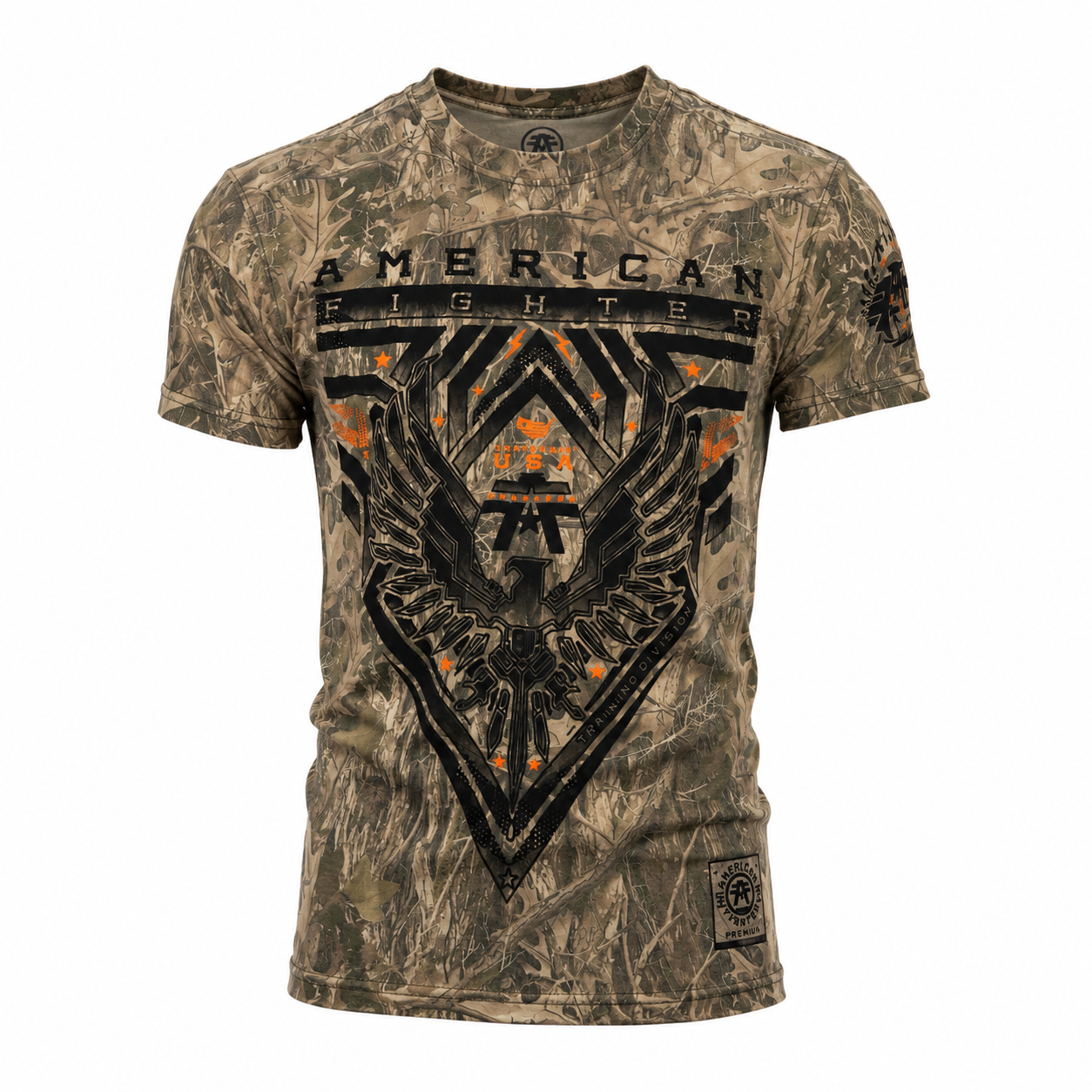 AMERICAN FIGHTER EAST BEND S/S TEE TAN FM16643