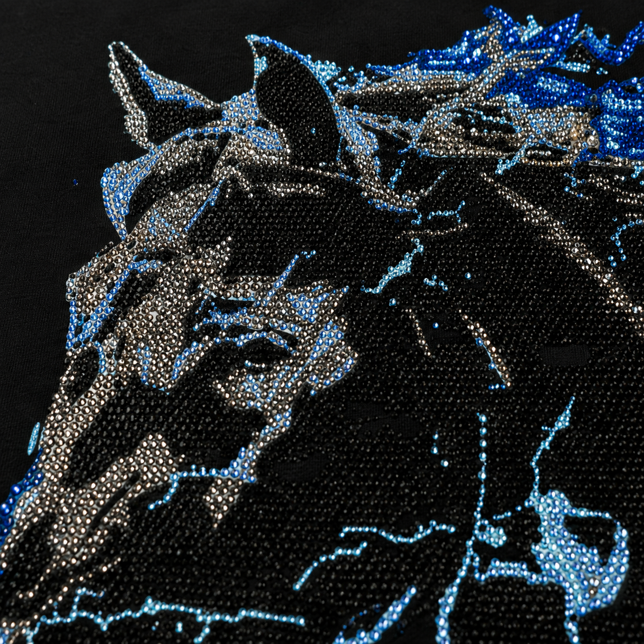 LAVERITA BLACK T-SHIRT BLACK /HORSE BLUE LAV94665