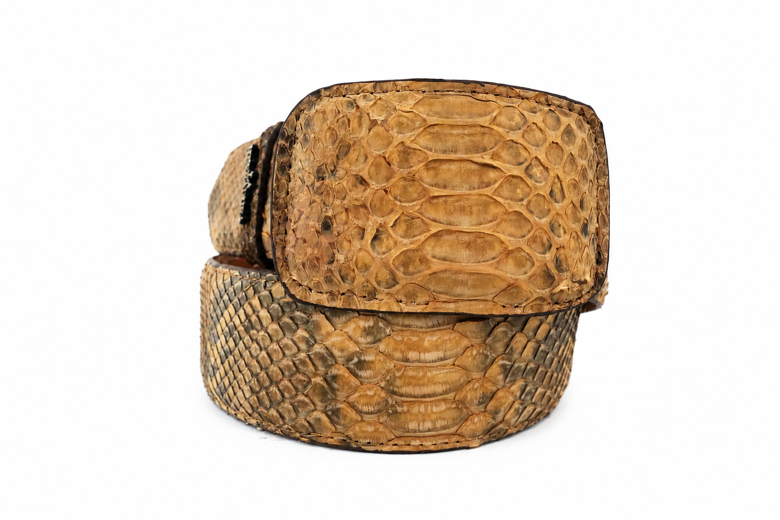 LA HERRADURA EXOTIC-RANCHERA PYTHON SUEDED BEIGE BELT