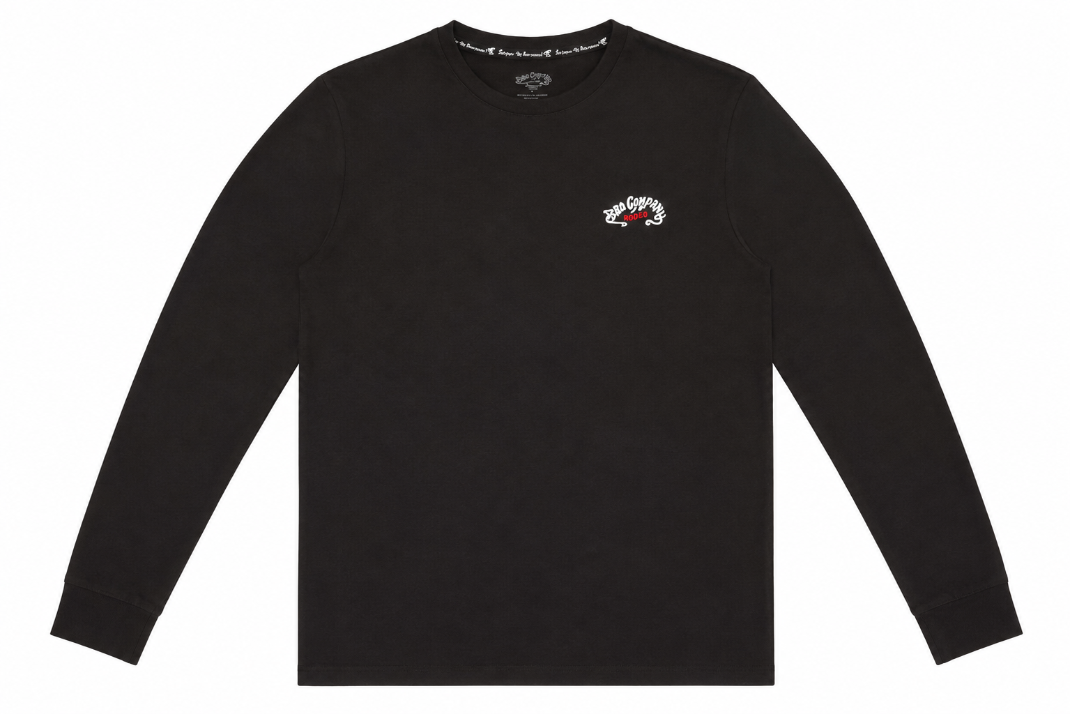 HOOEY MENS BLACK LONG SLEEVE TSHIRT W/ RED & WHITE BAD COMPANY LOGO- BCT2614BK