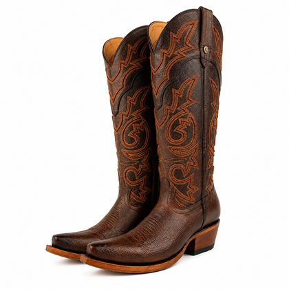 LA HERRADURA WOMEN TALL BOOT THIGH HIGH GRACE XL MAYA MIEL SNIP TOE