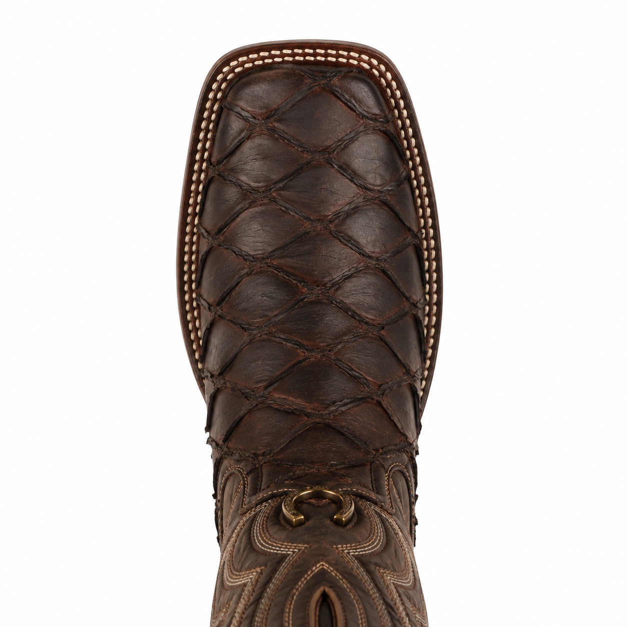 BOTAS NUEVAS PARA HOMBRE LA HERRADURA DANIEL PIRARUCU CHOCOLATE/RAYADA CAFE PUNTA CUADRADA