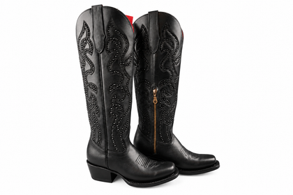 LA HERRADURA WOMEN TALL BOOT CRISTAL LUX ALCE NEGRO