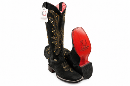 LA HERRADURA WOMEN MARY GAMUZA NEGRO FULL SQ TOE