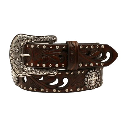 WOMEN'S BELT ARIAT FLOWER ALL BROWN A1518602
