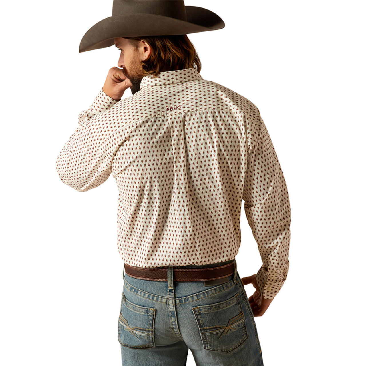 Ariat Shayne Fitted Long Sleeve Shirt Off-White - 2368