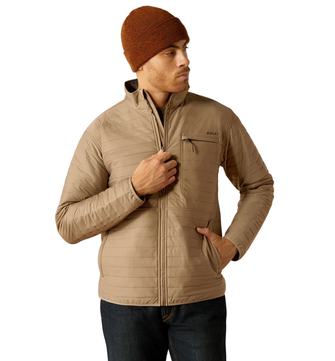 ARIAT KHAKI WYLIE FULL ZIP UP- 2463