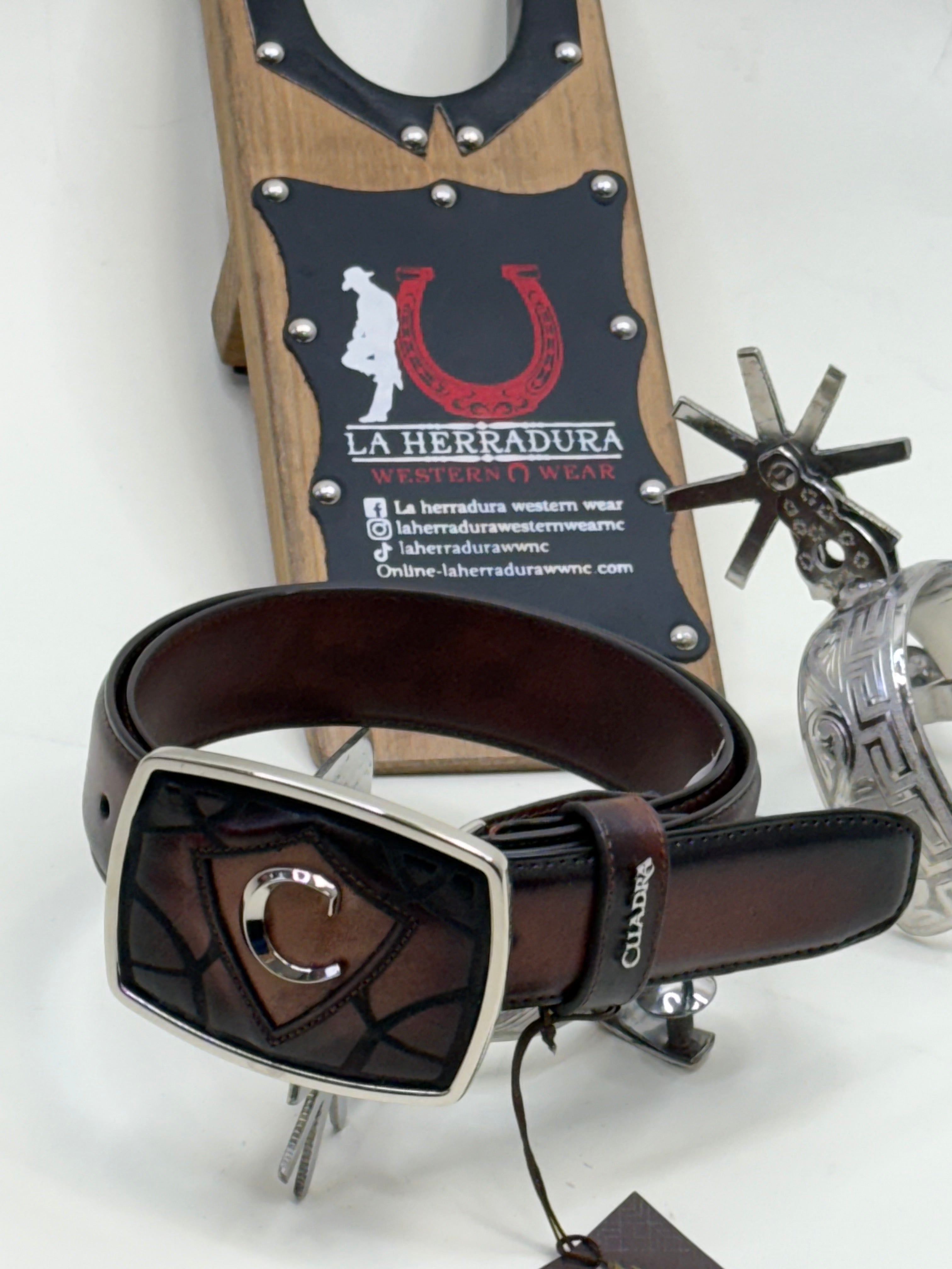 CUADRA PIEL SILLERO VASCO CHESTNUT BELT