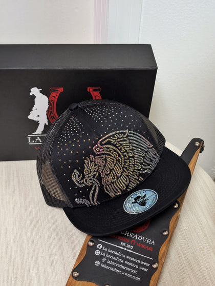 DE RANCHO HATS SNAPBACK BLACK CRISTAL AGUILA