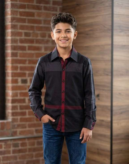 BALDELLI DESIGN CAMISETA INFANTIL NEGRA Y GRIS OSCURO CHK101