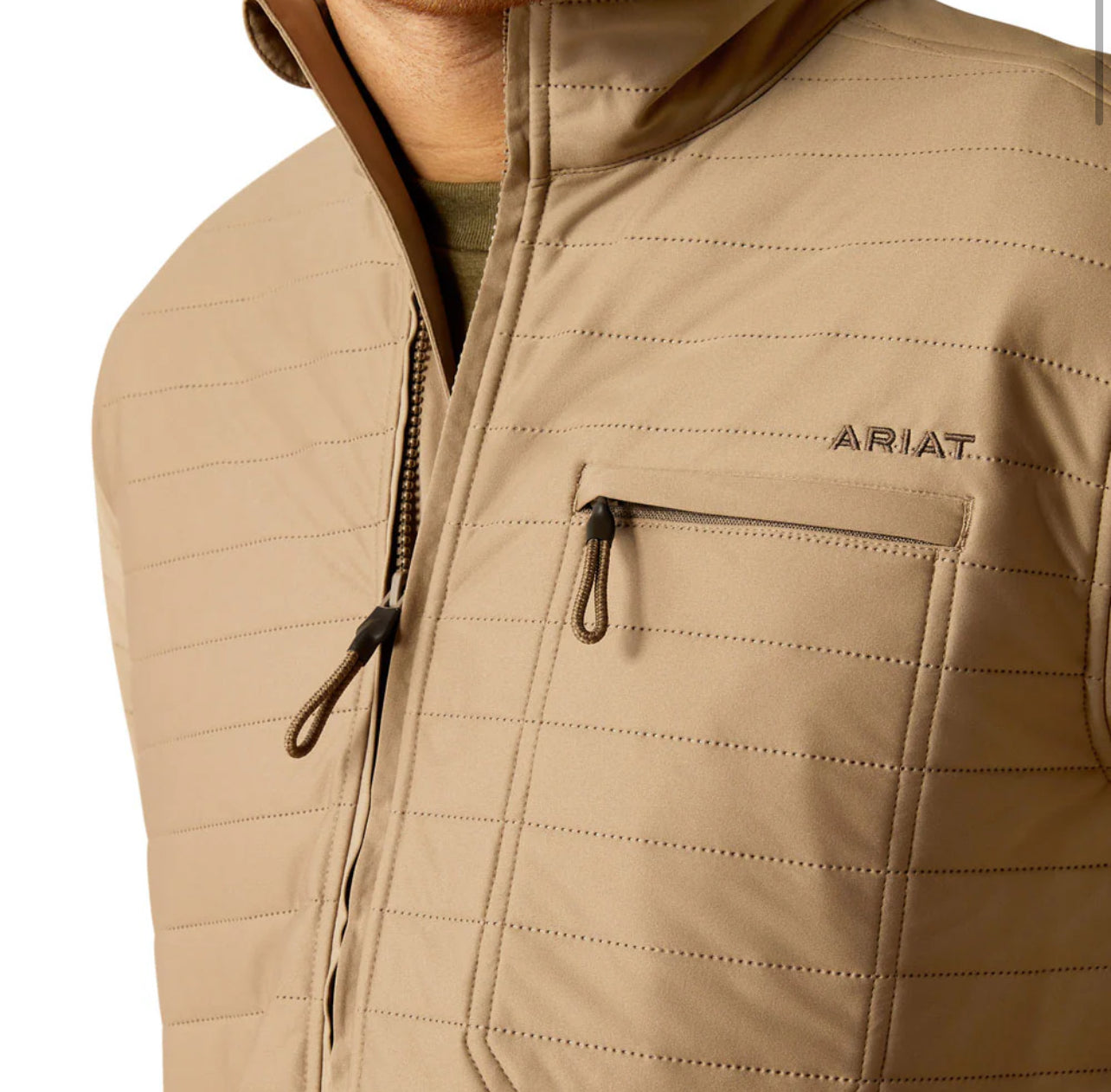 ARIAT KHAKI WYLIE FULL ZIP UP- 2463