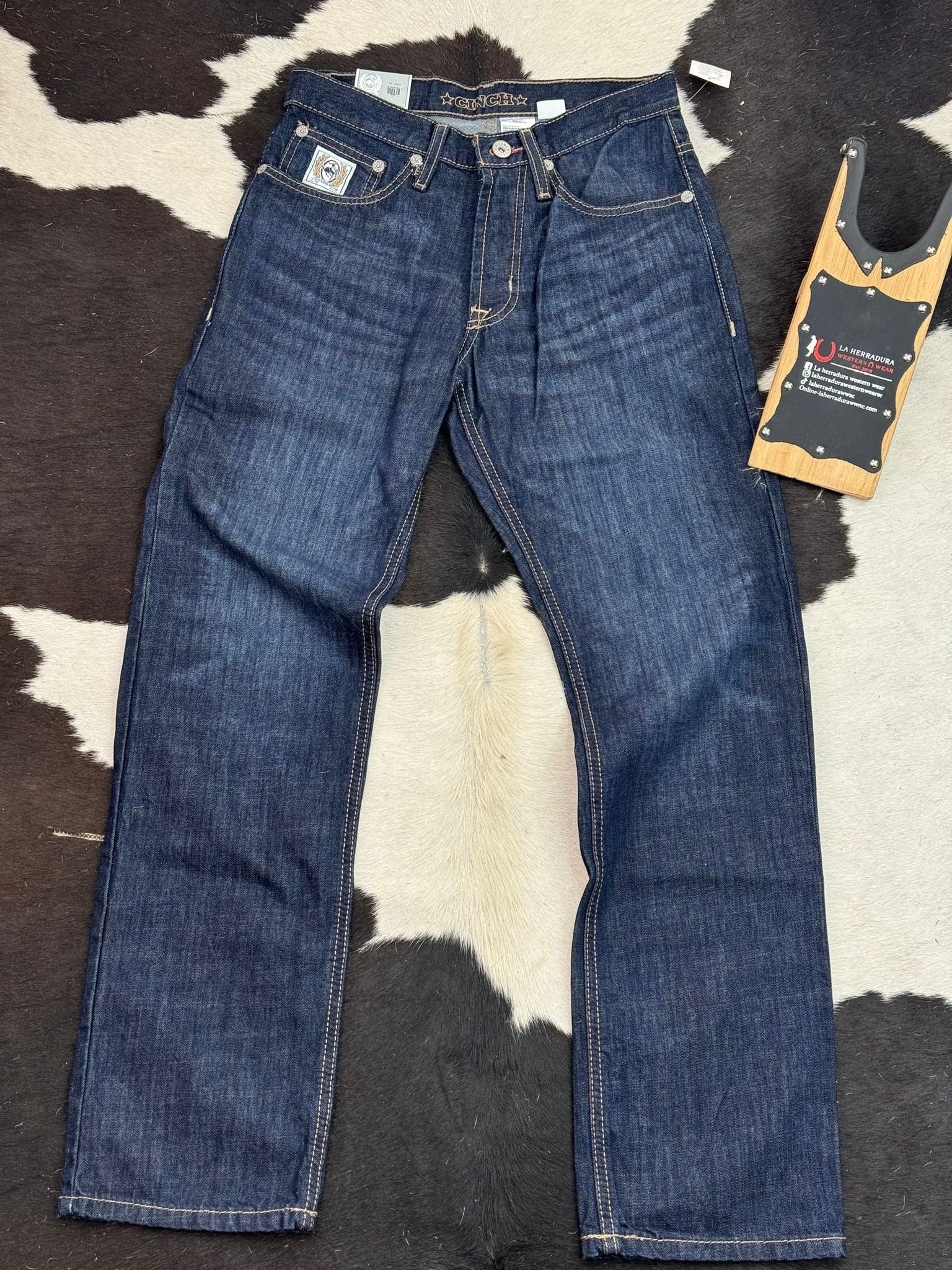 CINCH JEAN WHITE LABEL DARK WASH INDIGO RELAXED STRAIGHT LEG