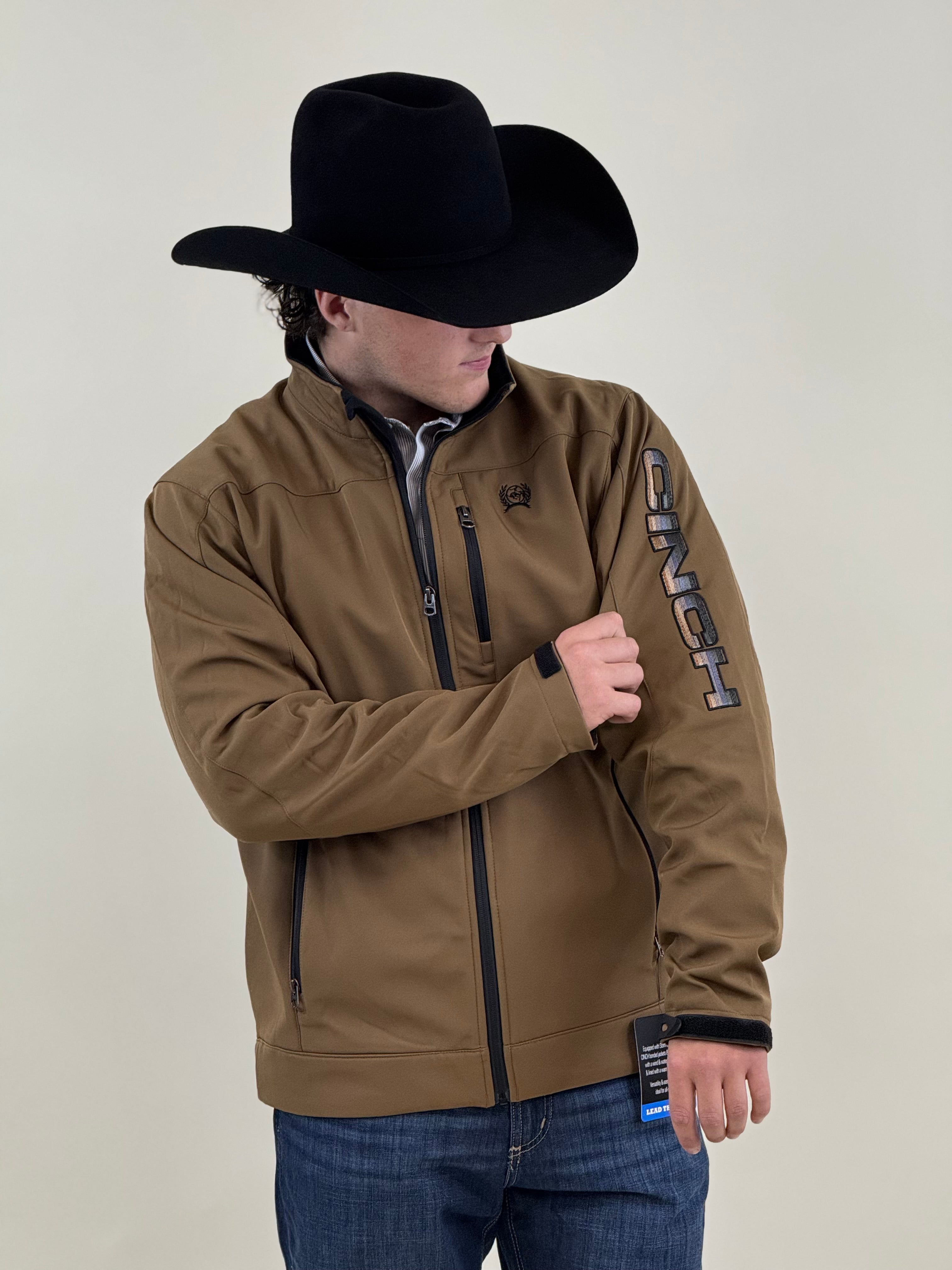 CINCH MENS BONDED JACKET- BROWN 7012