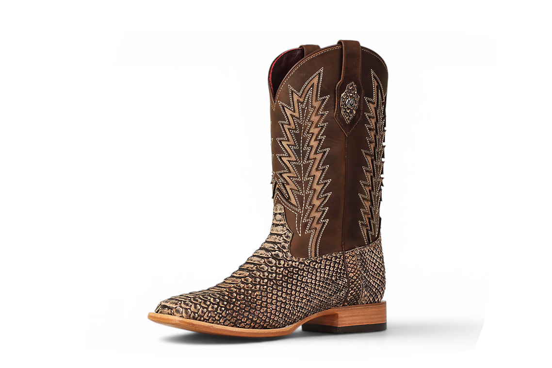 LA HERRADURA LH010 MEN’S BOOTS EXOTIC-RANCHERA PYTHON ORIX NOBUCK SQ TOE EE